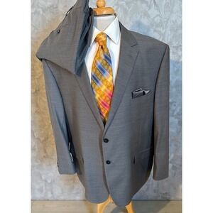 Tiglio Luxe Gray Suit 54R Pants 46x27 Novella Blazer Jacket Sport Coat‎ Big Tall
